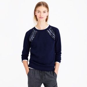 Jcrew jeweled sweatshirt